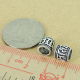 Sterling Silver Charm Vintage 925 Bead Tibet Mantra Protection DIY Charm WSP317 Wholesale: See Discount Coupons in Item Details