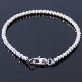 Men's Women Sterling Silver Bracelet 925 Beads & Clasp DiyNotion Handmade BR471