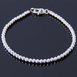 Men's Women Sterling Silver Bracelet 925 Beads & Clasp DiyNotion Handmade BR471