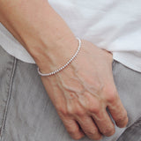 Men's Women Sterling Silver Bracelet 925 Beads & Clasp DiyNotion Handmade BR471