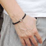 Mens' Women Matte Black Onyx Citrine Sterling Silver Bracelet 925 Charm DiyNotion Handmade BR473