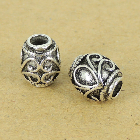 Sterling Silver 925 Vintage Celtic Barrel Bead WSP324 Wholesale: See Discount Coupons in Item Details