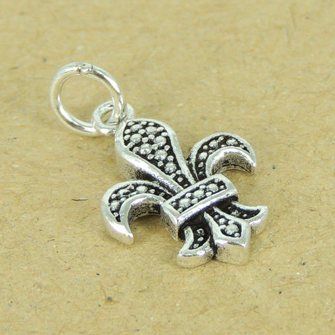 Sterling Silver 925 Vintage Fleur de Lis Pendant Anchor WSP327 Wholesale: See Discount Coupons in Item Details