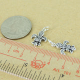Sterling Silver 925 Vintage Fleur de Lis Pendant Anchor WSP327 Wholesale: See Discount Coupons in Item Details