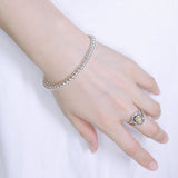 Men's Women Sterling Silver Bracelet 925 Round Bead & Clasp DiyNotion Handmade BR489