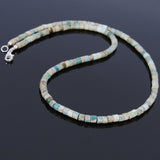 Men's Women Jasper Stone Sterling Silver Necklace Gemstone 925 Spacers Clasp DiyNoion Handmade NK025