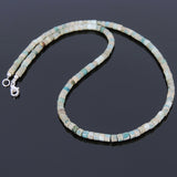 Men's Women Jasper Stone Sterling Silver Necklace Gemstone 925 Spacers Clasp DiyNoion Handmade NK025