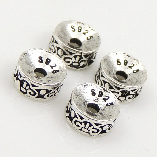 6 PCS 925 Sterling Silver Spacers Vintage Celtic WSP162X6 Wholesale: See Discount Coupons in Item Details