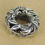Sterling Silver 925 Bead Charm Vintage Round Donut WSP332 Wholesale: See Discount Coupons in Item Details