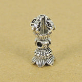 Sterling Silver Charm Vintage 925 Tibet Prayer Instrument Wheel Protection DIY WSP339 Wholesale: See Discount Coupons in Item Details