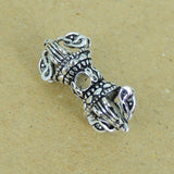 Sterling Silver Charm Vintage 925 Tibet Prayer Instrument Wheel Protection DIY WSP340 Wholesale: See Discount Coupons in Item Details
