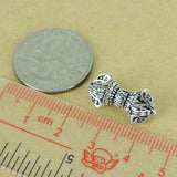 Sterling Silver Charm Vintage 925 Tibet Prayer Instrument Wheel Protection DIY WSP340 Wholesale: See Discount Coupons in Item Details