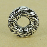 Sterling Silver 925 Bead Charm Vintage Round Donut WSP332 Wholesale: See Discount Coupons in Item Details