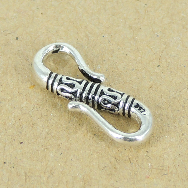 Sterling Silver S-Hook Clasp Vintage Celtic 925 Stamp WSP307 Wholesale: See Discount Coupons in Item Details