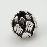 2 PCS Sterling Silver Lotus Bead 925 Vintage Buddhism Protection WSP081X2 Wholesale: See Discount Coupons in Item Details