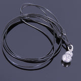 Men's Women Sterling Silver Necklace 925 Hulu Adjustable Wax Rope DiyNotion Handmade NK042