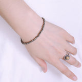 Men's Women Natural Pyrite Sterling Silver Bracelet 925 Clasp DiyNotion Handmade BR517