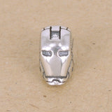 Sterling Silver Ironman Mask Bead Charm 925 Stamp Vintage WSP344  Wholesale: See Discount Coupons in Item Details