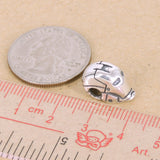 Sterling Silver Ironman Mask Bead Charm 925 Stamp Vintage WSP344  Wholesale: See Discount Coupons in Item Details