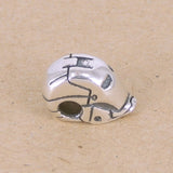 Sterling Silver Ironman Mask Bead Charm 925 Stamp Vintage WSP344  Wholesale: See Discount Coupons in Item Details