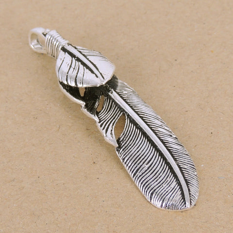 Sterling Silver 925 Vintage Celtic Feather Pendant Eagle Stamp WSP345 Wholesale: See Discount Coupons in Item Details