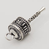 Sterling Silver Pendant 925 Vintage Tibetan Prayer Instrument Wheel WSP066 Wholesale: See Discount Coupons in Item Details