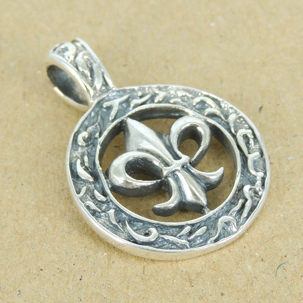 Sterling Silver 925 Vintage Celtic Fleur de Lis Pendant SP039 Wholesale: See Discount Coupons in Item Details