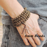 108 Beads Agarwood Mala Bracelet/Necklace Buddhism Meditation 8mm from Vietnam 土沉香 AW013