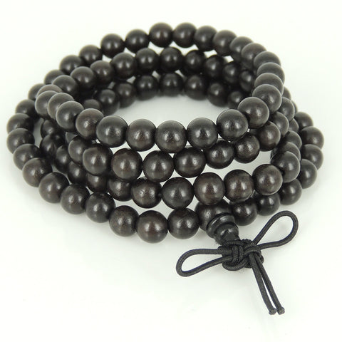 108 Beads Sinking Agarwood/Agilawood Bracelet Necklace Buddhism Meditation Vietnam 水沉香 AW011