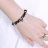 Men's Women Mixed Blue Tiger Eye 925 Sterling Silver Bracelet Skull Cross Spacers Gemstone DiyNotion Handmade BR538