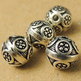 4 Pcs Sterling Silver 925 Vintage Nepalese Tibetan Round Bead WSP011X4 Wholesale: See Discount Coupons in Item Details