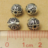 4 Pcs Sterling Silver 925 Vintage Nepalese Tibetan Round Bead WSP011X4 Wholesale: See Discount Coupons in Item Details