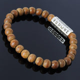 Men's Women Agarwood Sterling Silver Bracelet 925 Mantra Charm Buddhism Yoga Mala DiyNotion Handmade BR243