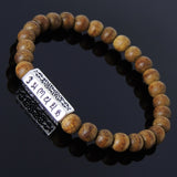 Men's Women Agarwood Sterling Silver Bracelet 925 Mantra Charm Buddhism Yoga Mala DiyNotion Handmade BR243
