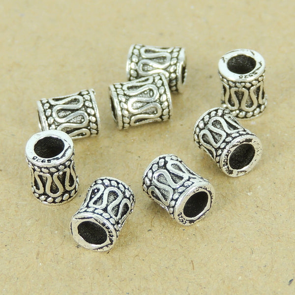 8 Pcs Sterling Silver Beads Vintage Celtic Barrel DIY WSP350X8 Wholesale: See Discount Coupons in Item Details