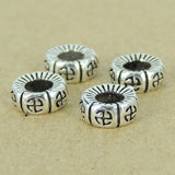 4 Pcs Sterling Silver Spacers Mantra Buddhism WSP352X4 Wholesale: See Discount Coupons in Item Details