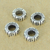 4 Pcs Sterling Silver Spacers Mantra Buddhism WSP352X4 Wholesale: See Discount Coupons in Item Details