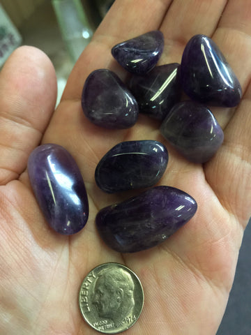 Tumbled Amethyst Dark