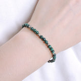 Men's Women Malachite Pyrite Sterling Silver Bracelet 925 Beads Clasp DiyNotion Handmade BR546