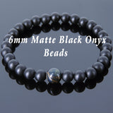 Men's Women Matte Black Onyx Mixed Blue Tiger Eye Bracelet Healing Gemstone DiyNotion Handmade BR548