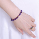Men's Women Amethyst 925 Sterling Silver Bracelet Cross Handmade DiyNotion BR399