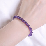 Handmade Men Women Gemstone Bracelet Amethyst 925 Sterling Silver Spacer Clasp DiyNotion BR357