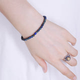 Men's Women Mixed Chrysocolla Lapis Sterling Silver Bracelet 925 Beads Clasp DiyNotion Handmade BR555