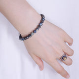 Men's Women Natural Kyanite Sterling Silver Bracelet 925 Beads Clasp DiyNotion Handmade BR556