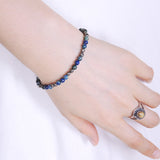 Men's Women Mixed Chrysocolla Lapis Pyrite Sterling Silver Bracelet 925 Beads Clasp DiyNotion Handmade BR558