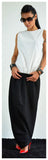 Linen harem pants /Black maxi pants /Low crotch pants/Drop crotch pants/Loose black pants