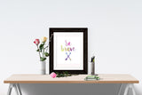 Be Brave Quote Watercolor and Black Text multiple files included INSTANT DOWNLOAD Print Printable Wall Art Water Color Arrow Print