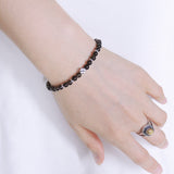 Men's Women Smoky Quartz Sterling Silver Bracelet Bead Clasp Gemstone DiyNotion Handmade BR562