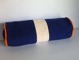 Bolster Navy Pillow Cover, Bolster Home Decor, Bolster Decorative Cover, Bolster Pillows