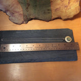 Handmade Vintage Mother of Pearl Button Layered Pendant Necklace, Metal Verdigris Flower Button, 20" Sterling Silver Twist Chain, MPN203